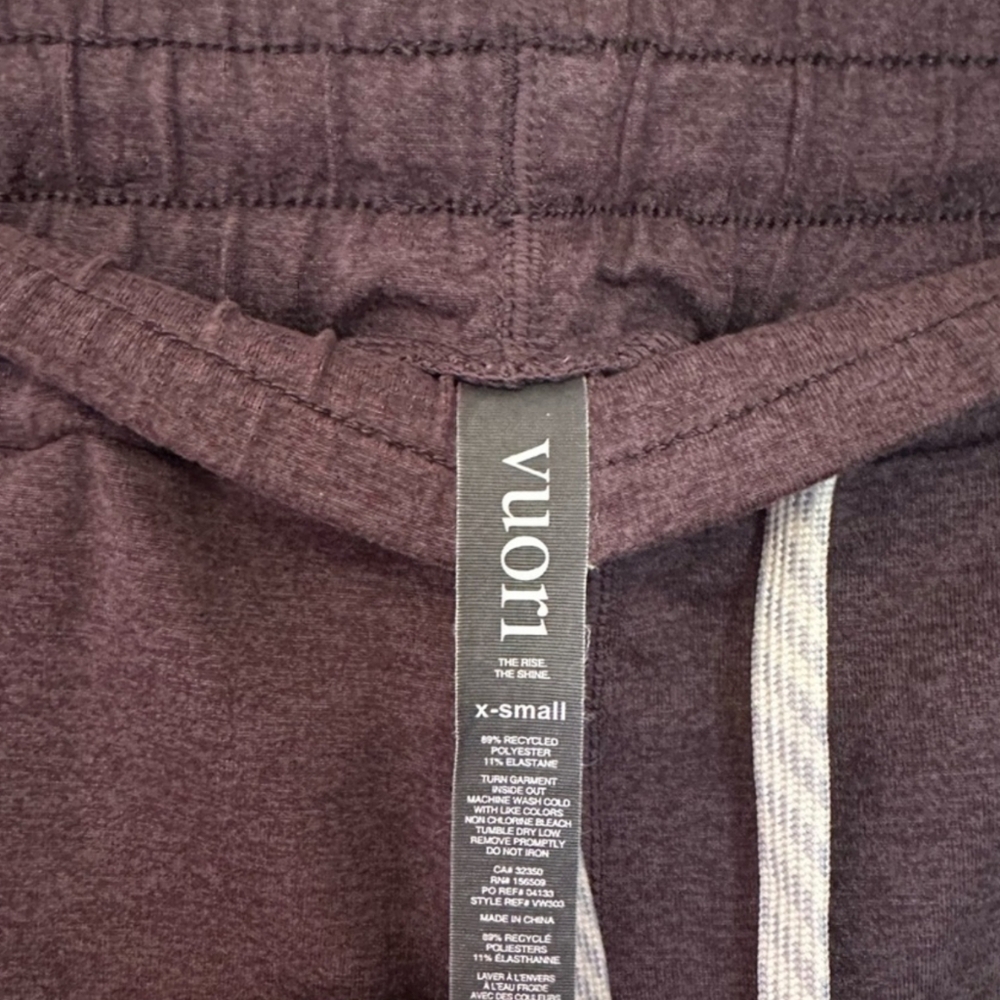 Vuori Women's Performance Jogger Dreamknit Pants Purple Smoked Plum Heather XS - Picture 8 of 9